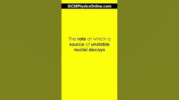 Activity Definition - GCSE Physics