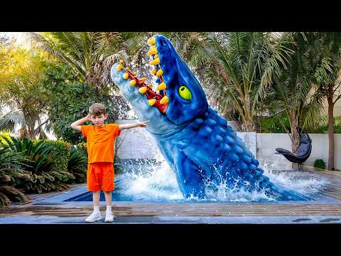 Dinosaur Adventure: A Stretchy Toy Comes to Life!