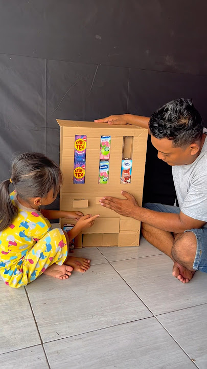 Membuat mesin minuman #kreasi #vendingmachine #drink #kerajinan #diy #craft #kardusbekas