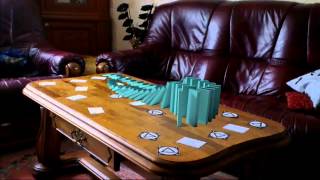 CGI dominoes on a table