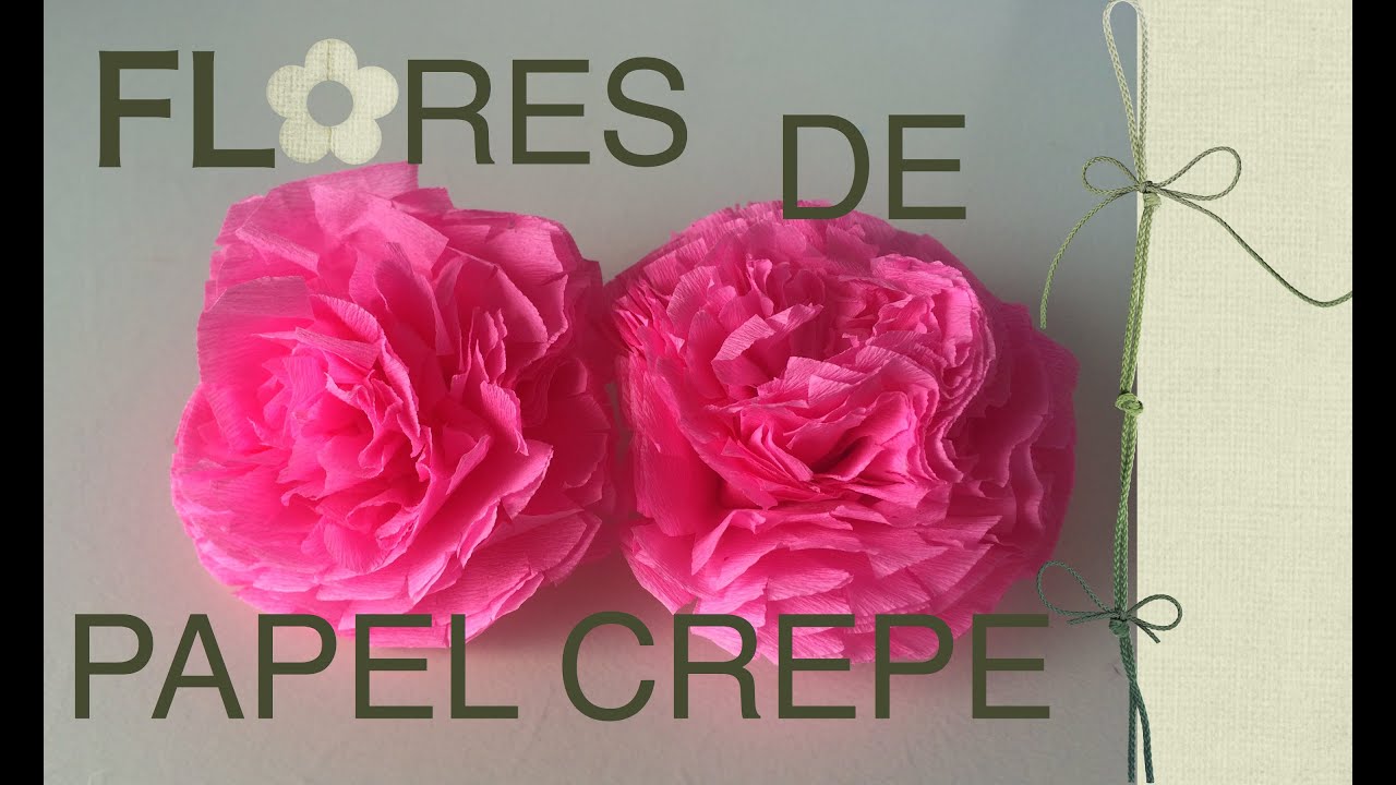 Como hacer flores de papel crepe fáciles y rápidas