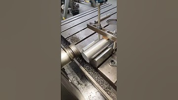 drilling and tapping on TOS horisontal boring mill #machine #machinist #chips #machineshop #lathe