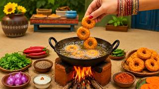 Sooji Vada Recipe ✨ Miniature Cooking Crunchy Indian Snack✨Tara Mini Food