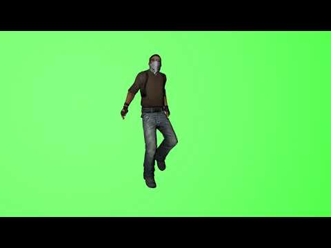 CS:GO dancing terrorist green screen stock footage 4k