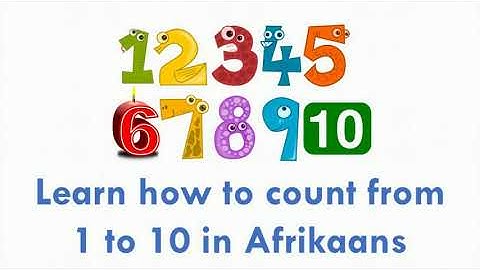 Count from 1 to 10 in Afrikaans | #afrikaans #counting #counting1to10