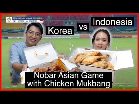 Nobar Sepak Bola Wanita di Asian Games 2018 feat Korean Chicken Mukbang
