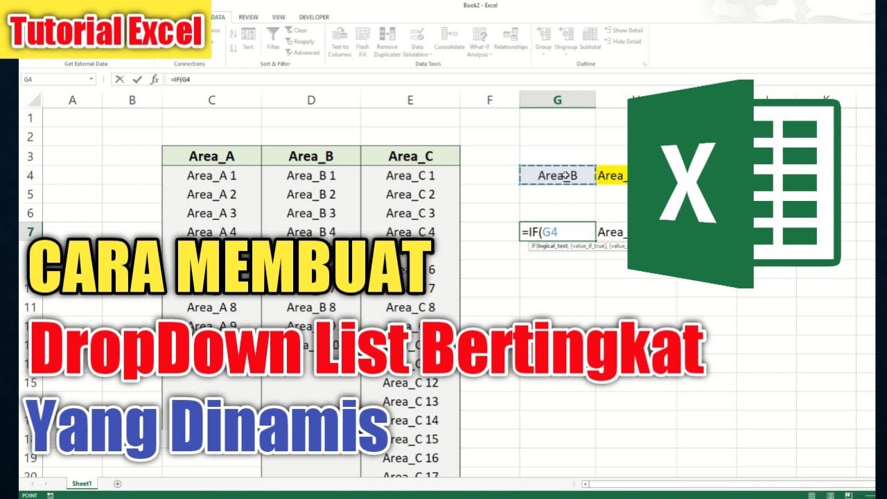CARA MEMBUAT DROPDOWN LIST BERTINGKAT YANG DINAMIS - YouTube