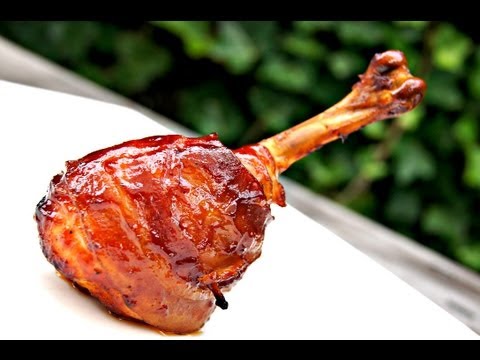 chicken-and-bacon-recipe---how-to-smoke-a-chicken-drumstick---peg-leg-chicken