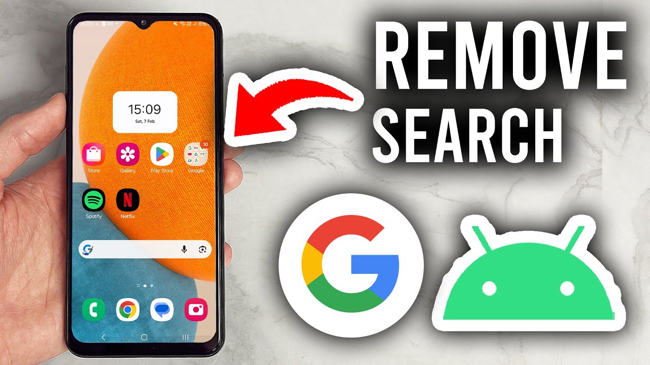 How To Remove Google Search Bar From Android - Step By Step - YouTube
