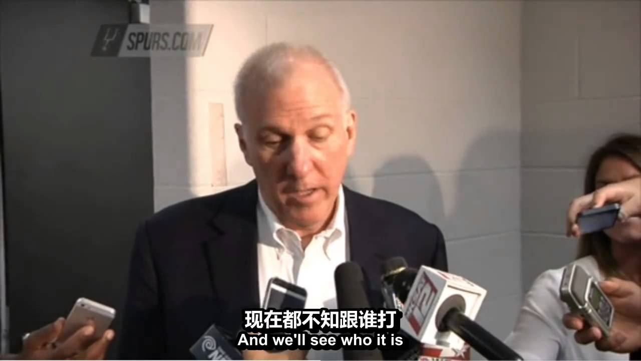 Coach Pop Last Post Game Interview In The Regular Season波波14常规赛最后一次采访English/Chinese Subtitle中英文字幕 - YouTube