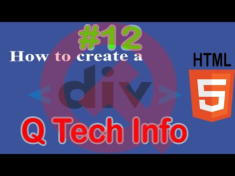 How to create a Div in HTML5 | Q Tech Info | Urdu/Hindi #12