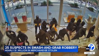 Masked mob ransacks jewelry store in $1 million heist