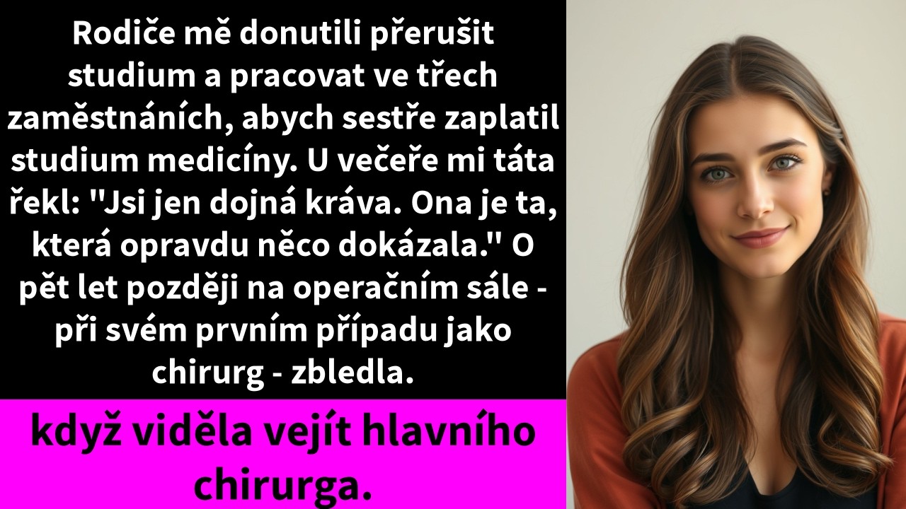 Rodiče mě donutili přerušit studium a pracovat ve třech zaměstnáních, abych sestře zaplatil studium