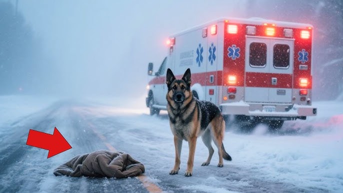 German Shepherd Blocks Ambulance in Snowstorm — What They Found Beside Him  Was Heartbreaking - YouTube