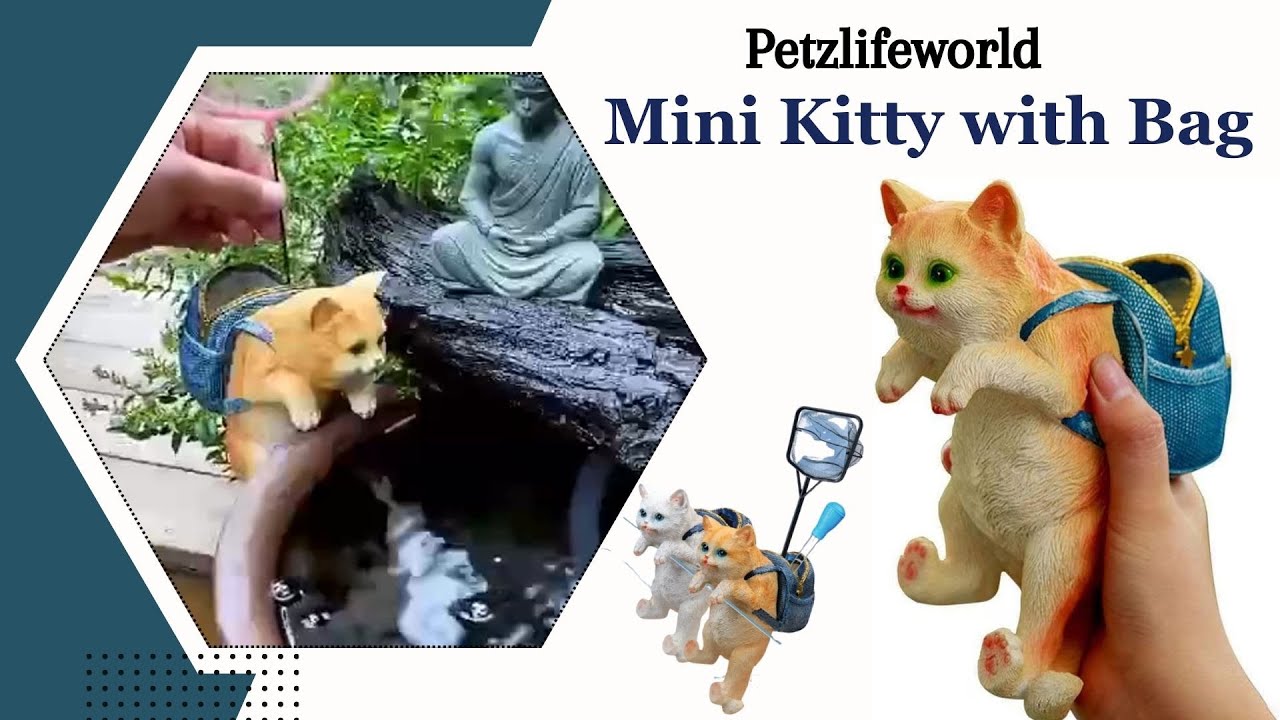 Petzlifeworld Hanging Cat With Bag Storage of Tweezers, Fish net, Scrapers etc..