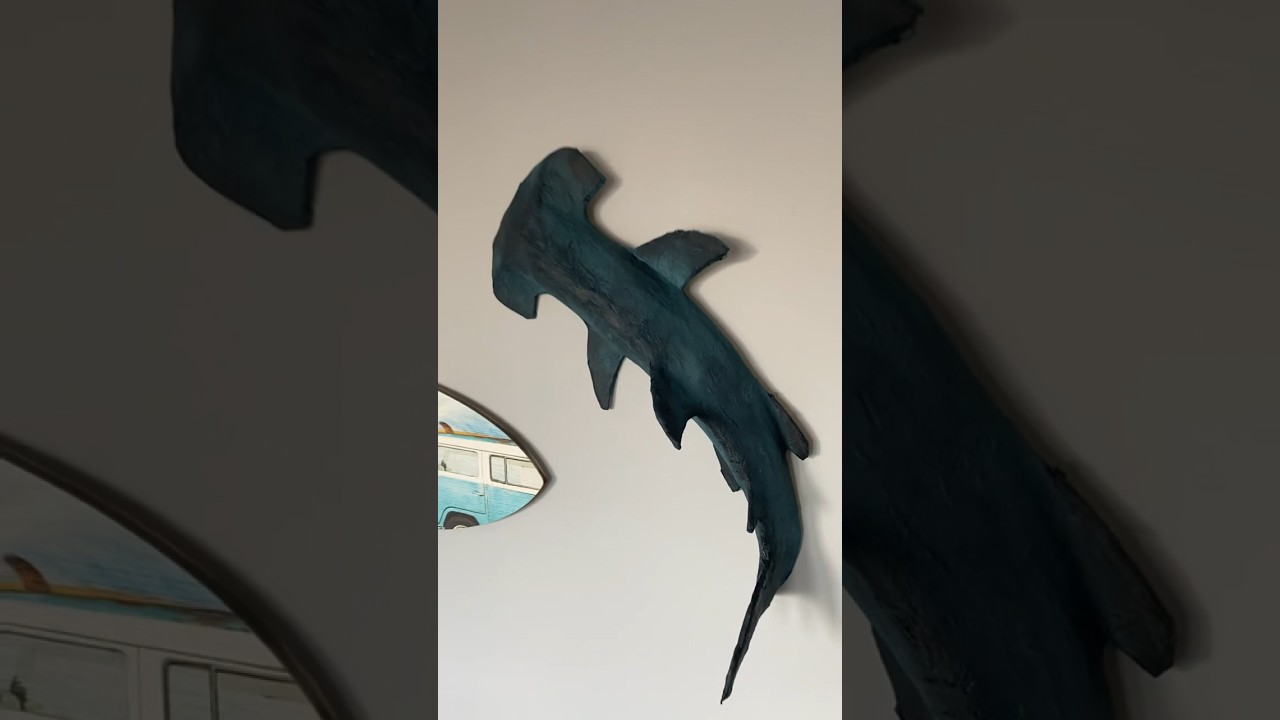 ✨Cardboard Hammerhead Shark🦈Cute DIY Room Decor Idea🌊Easy Paper Craft