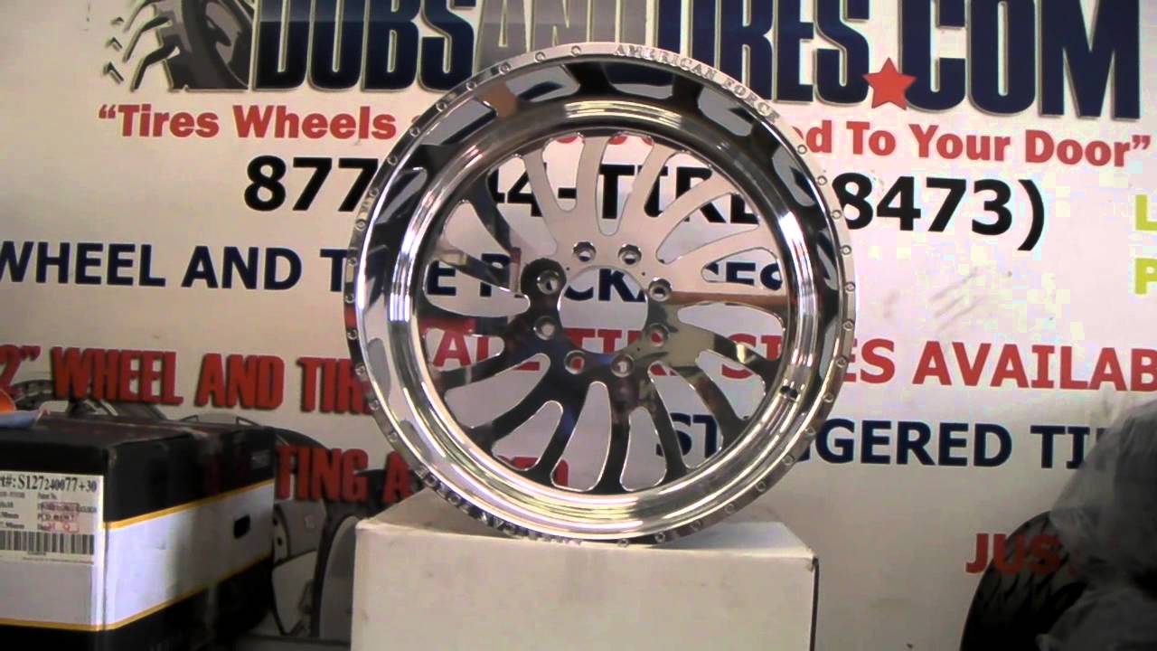 877-544-8473 24" Inch American Force Octane Wheels 9 Inch Lip Polished Custom Rims Free Shipping