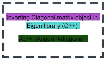 Inverting Diagonal matrix object in Eigen library (C++)