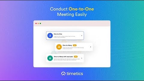 How to Create a One-to-One Online or Offline Meeting with Timetics | Tutorial