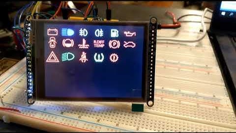 Arduino Mega & 3.2" TFT display, automotive status & warning icons