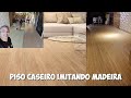 DECORE SEU PISO COM EFEITO MADEIRA CASEIRO  - EFEITO PISO VINILICO CASEIRO - PISO VINILICO LIQUIDO