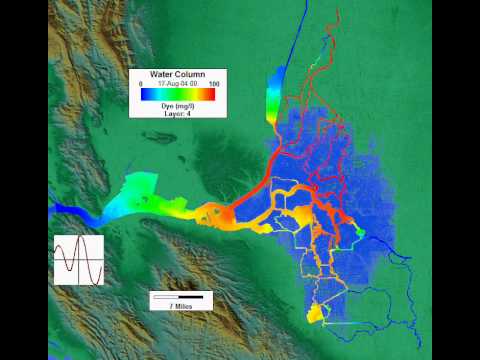 Water flow model of the Sacramento-San Joaquin Delta