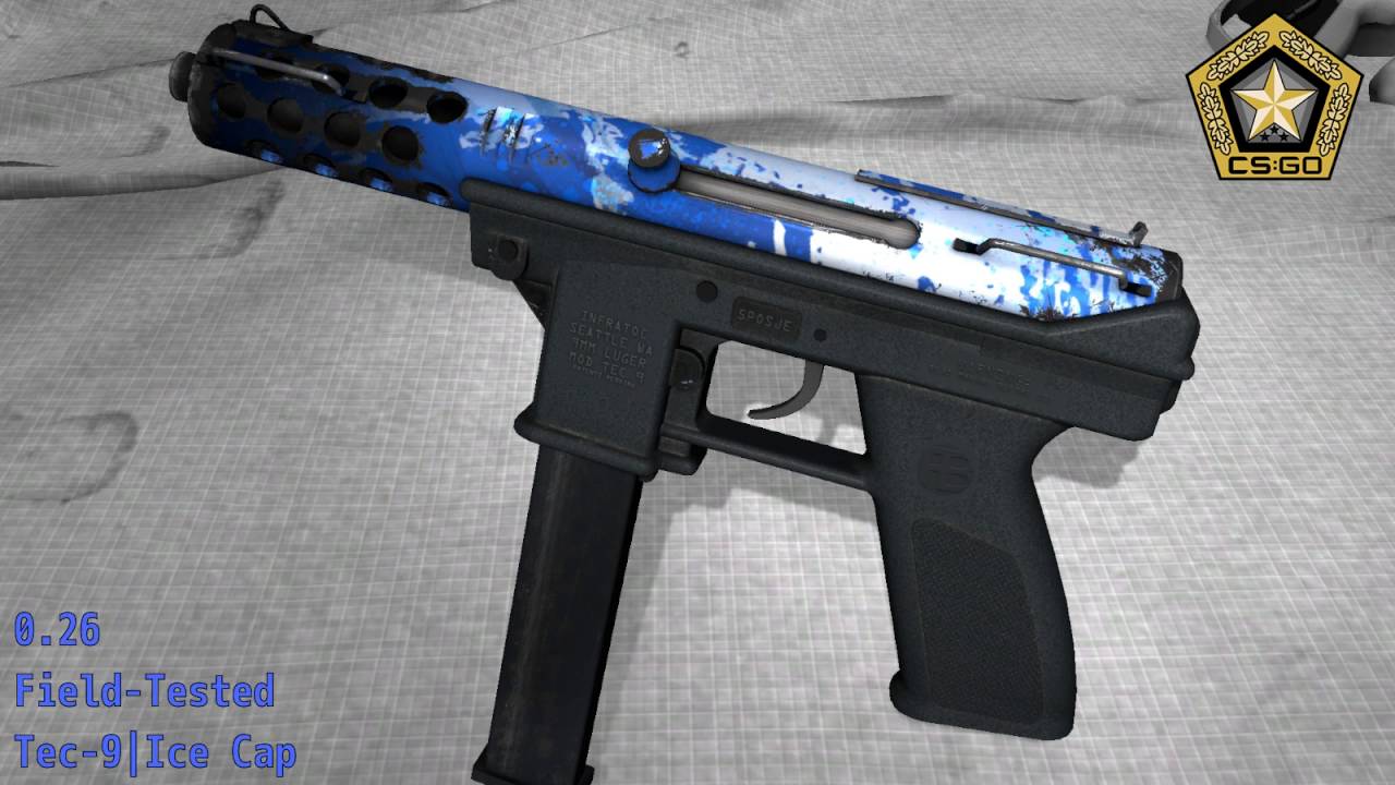 Tec 9 Ice Cap Wear/Float YouTube