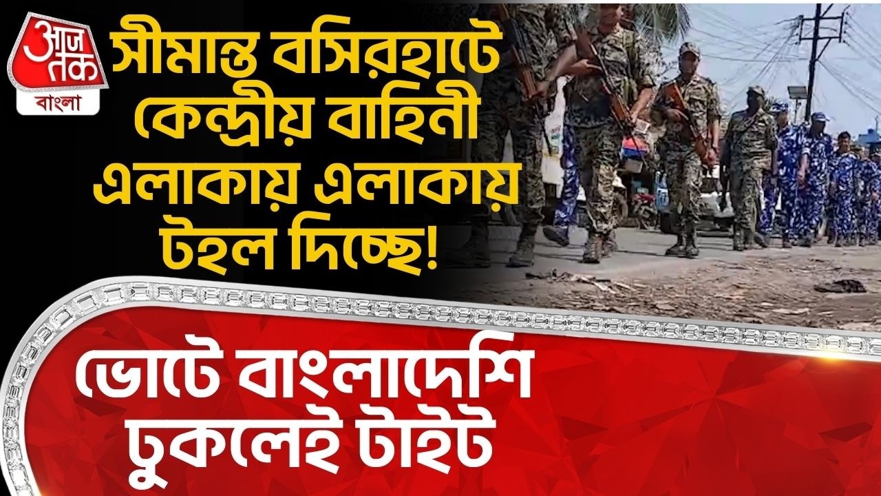 সীমান্ত বসিরহাটে Central Force এলাকায় এলাকায় টহল দিচ্ছে! ভোটে Bangladeshi ঢুকলেই টাইট | Basirhat |DN