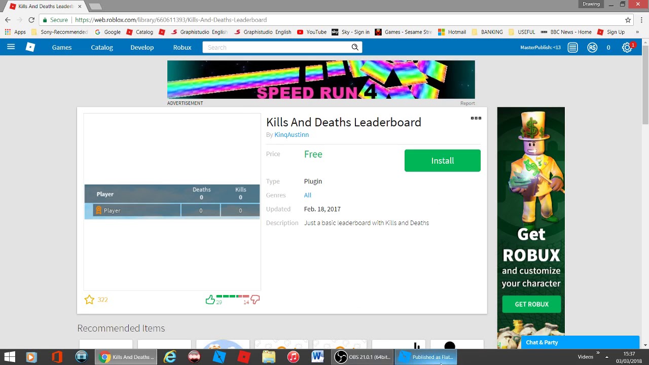 How To Add A Kills And Deaths Leaderboard On Roblox Youtube