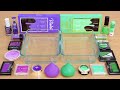 Purple vs Green - Makeup, Eyeshadow into Satisfying Slime ASMR