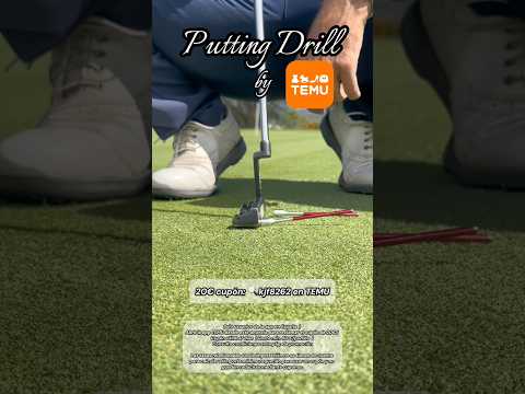 #publi Improve your putting with this putting drill by Temu #golf #golfswing #golftips #golfer