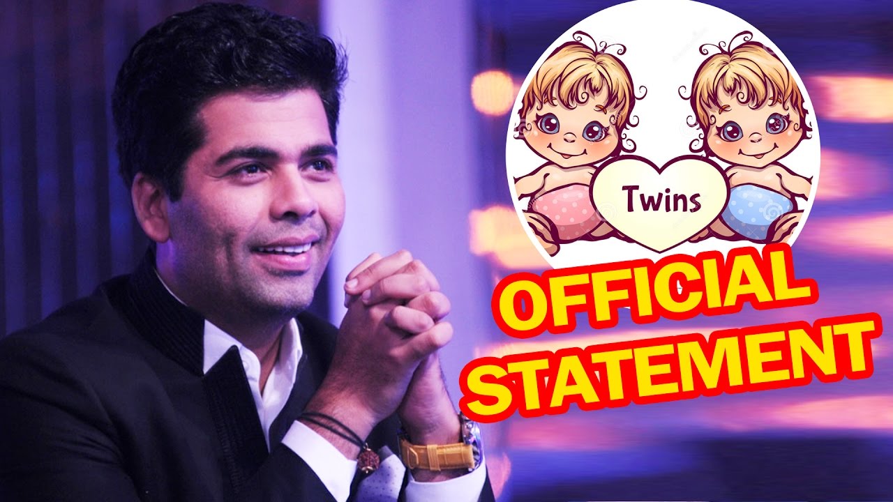 Karan Johar's OFFICIAL Statement On Becoming Father Of TWINS