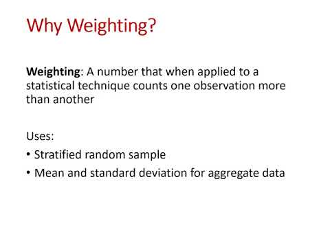 Weighting in SPSS and PSPP