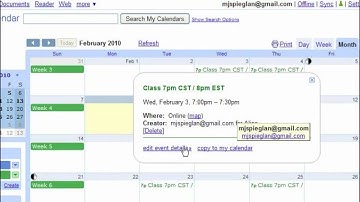 Google Calendar in Blackboard