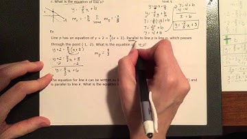 Writing Equations of Parallel and Perpendicular Lines Part 1