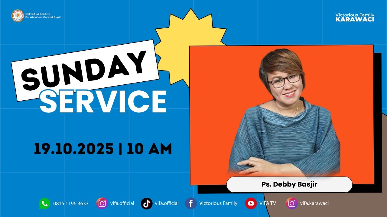 🔴 Sunday Service Online | 19 Oktober 2025 | Ps. Debby Basjir