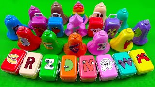 Alphabet Lore Mixing ASMR: Finding Hidden A Z Clay in Suitcase, Christmas Bells! Satisfying Slime