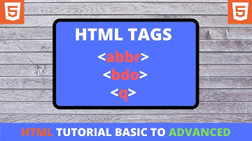 html abbr,bdo, and q tag for beginners in hind Part 22 | by programmer shakil