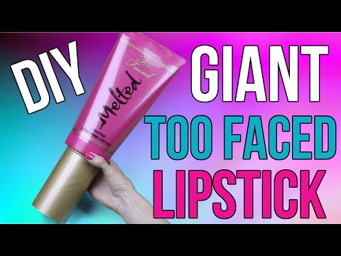 DIY Crafts: How To Make A Giant Too Faced Lipstick -DIYs Storage Idea or Gift Box-Cool DIY Project