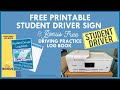 Free Printable Student Driver Sign Print Your Own Paper, Magnet, or Sticker png and PDF file