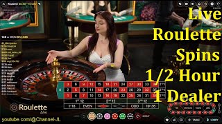 Live Roulette Spins 1/2 Hour 1 Dealer European Roulette