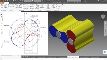 Profile of two lobed cycloidal rotor [Roots blower | Pump] - Autodesk Inventor