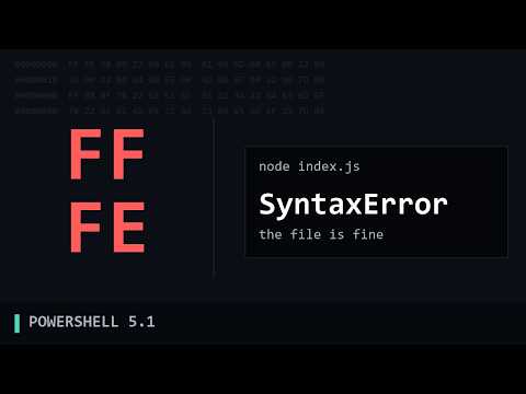 PowerShell Writes Your JSON in UTF-16. Node Can't Parse It.