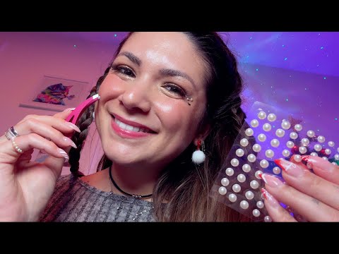 ASMR Doing Your XMAS Makeup in Bed for Sleep (German)
