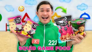 TRYING SQUID GAME WEIRD FOOD! (masarap lahat) screenshot 4