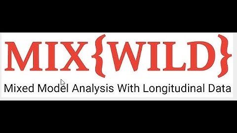A brief introduction to MixWILD for stage 1  MELS and stage 2 modeling