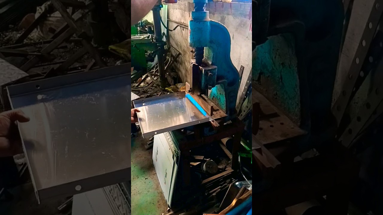 Stainless Steel Tray Bending On Fly Press 