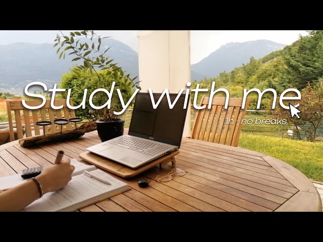 1HOUR STUDY SESSION - study with me without background music, while thunders pass by class=