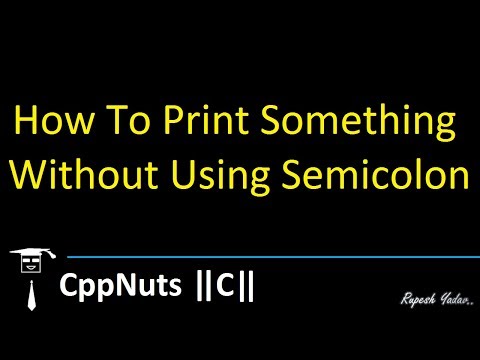 How To Print Something Without Semicolon?