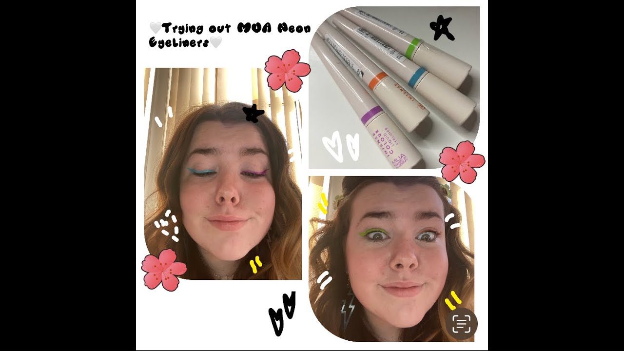 Trying the MUA Neon Eyeliners